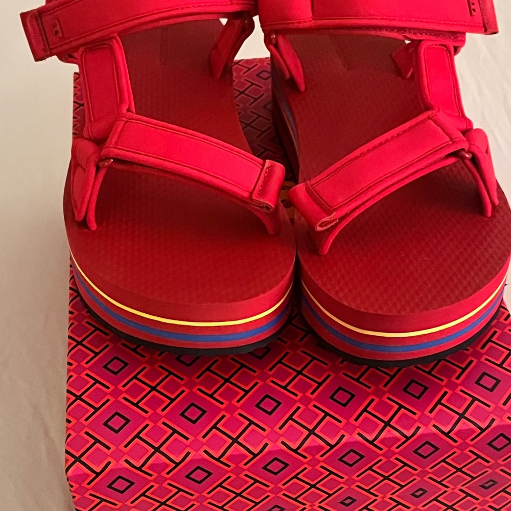 Red Tory Burch sandals size 9